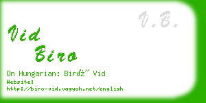 vid biro business card